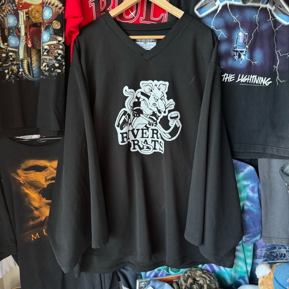 *RARE* Albany River Rats Vintage 90s Hockey Jersey Oversized Carolina Hurricanes - Picture 2 of 16